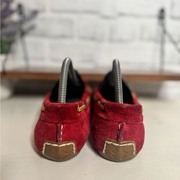 Lucky Red Leather Moccassin Abelle Slip One Shoes Size 8 - Picture 4 of 7